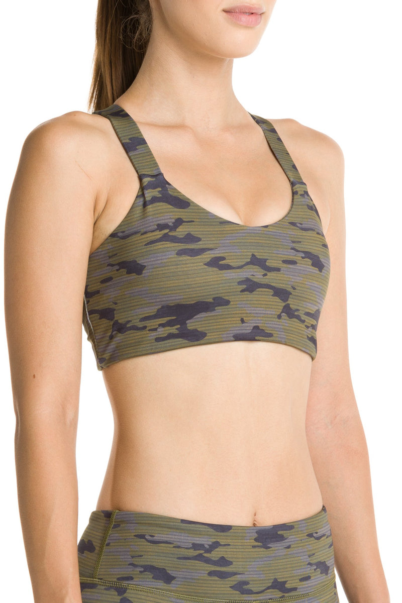 London Sports Bra Camo Tan