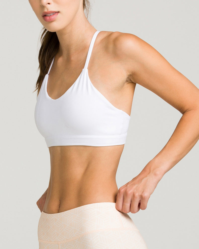 Namaste Sports Bra Optic White