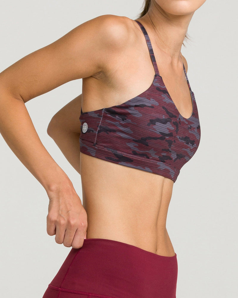 Namaste Sports Bra Camo Maroon