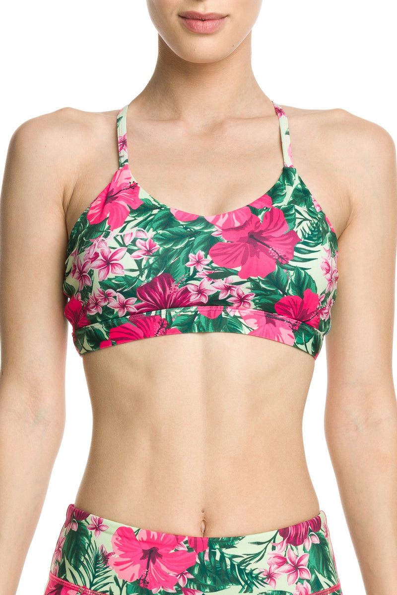 Namaste Sports Bra Hibiscus Jungle