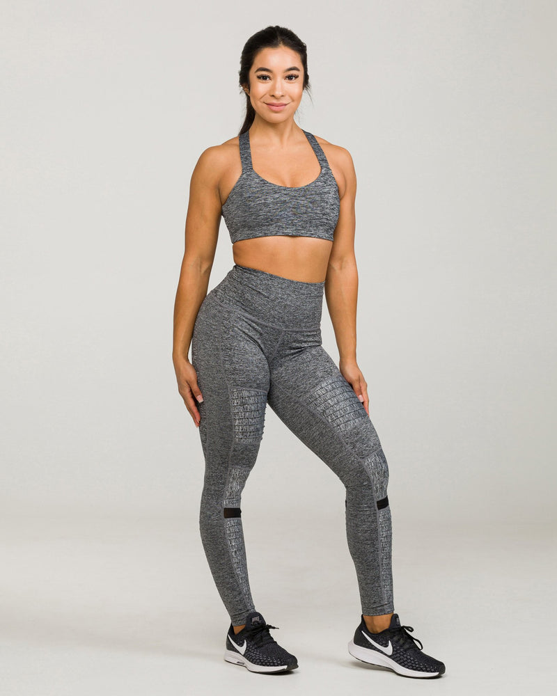 SOHO MOTO High-Waisted Legging Heather Charcoal, Activewear – I A B