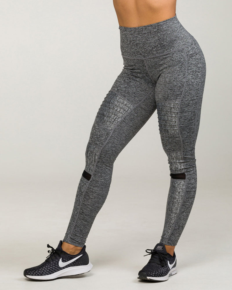 SOHO MOTO High-Waisted Legging Heather Charcoal, Activewear – I A B