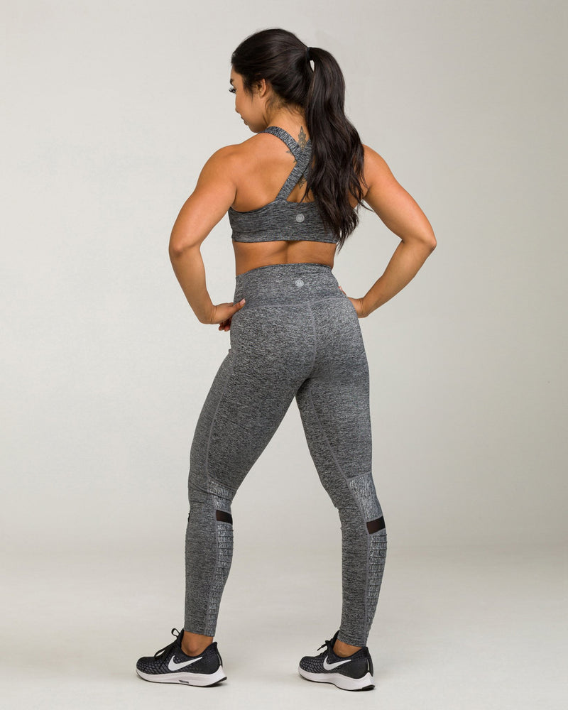 SOHO MOTO High-Waisted Legging Heather Charcoal