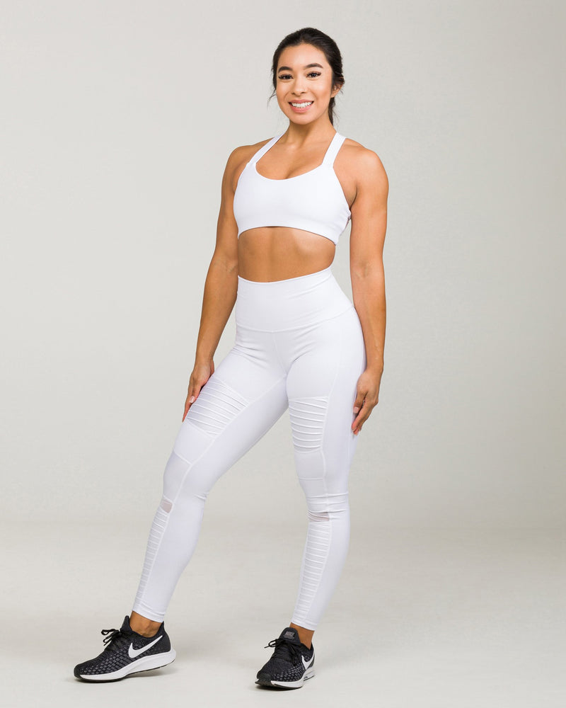 SOHO MOTO High-Waisted Legging Optic White