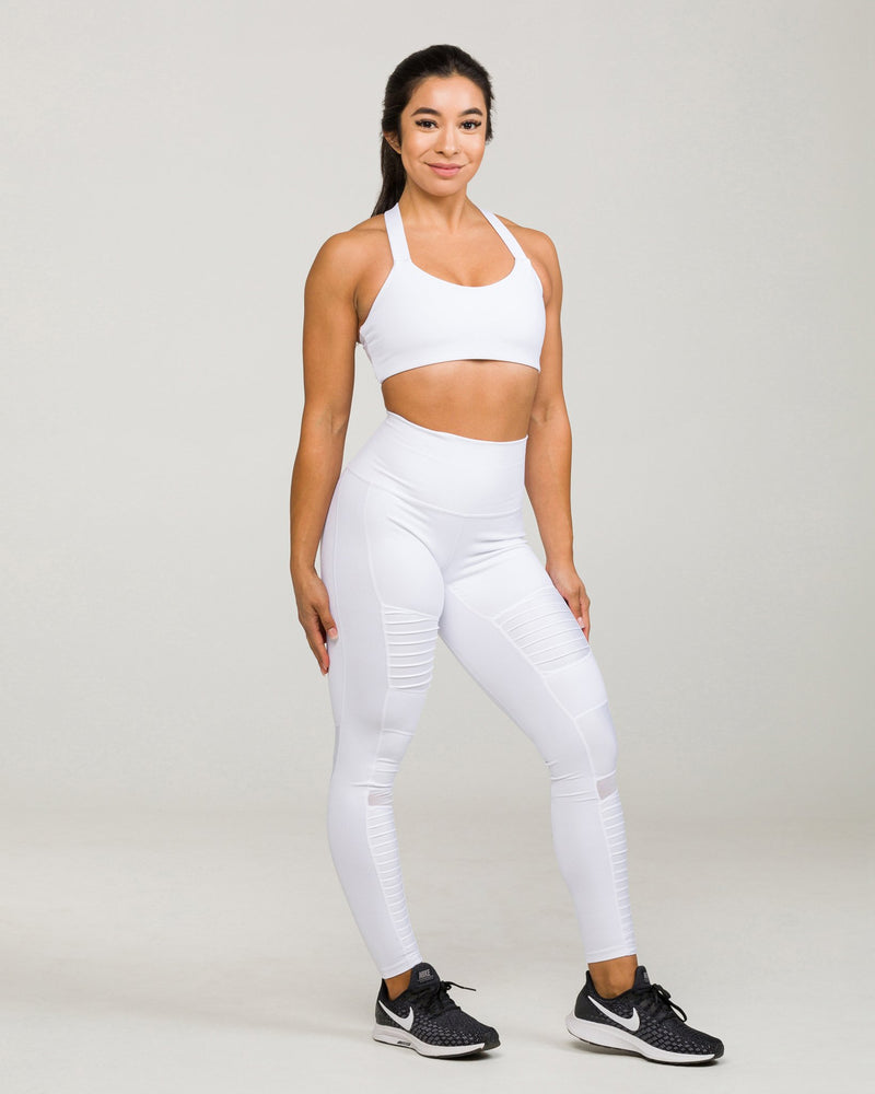 SOHO MOTO High-Waisted Legging Optic White