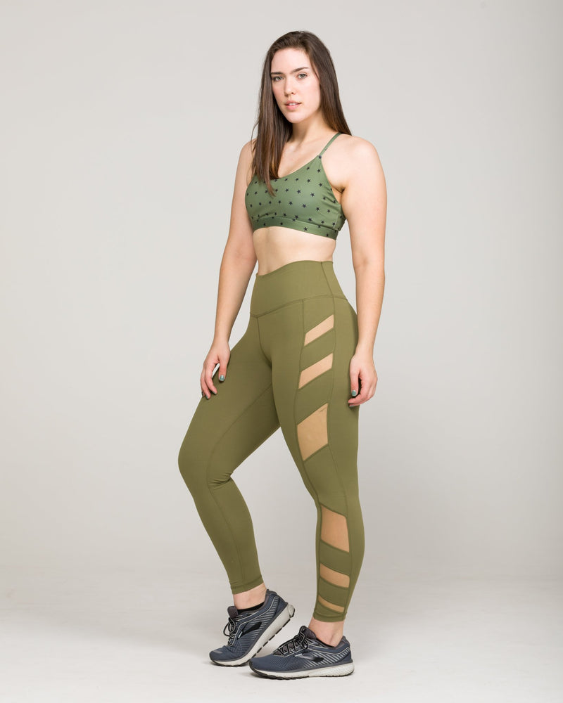 ELEVATE High-Waisted Legging Army