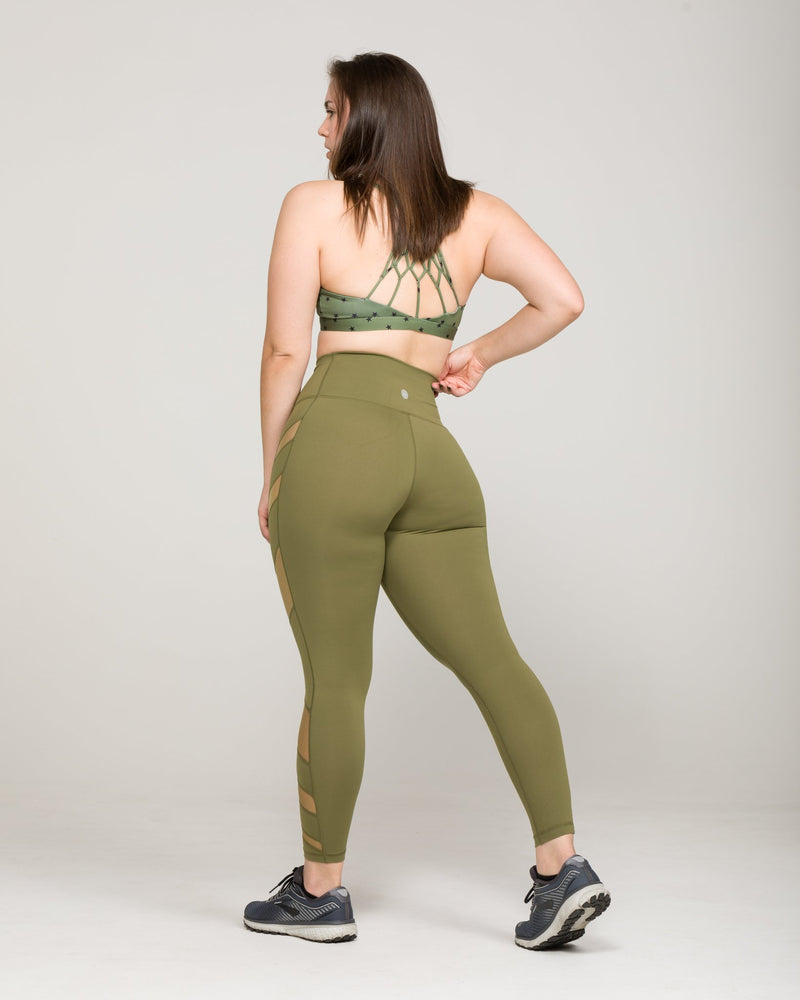 ELEVATE High-Waisted Legging Army