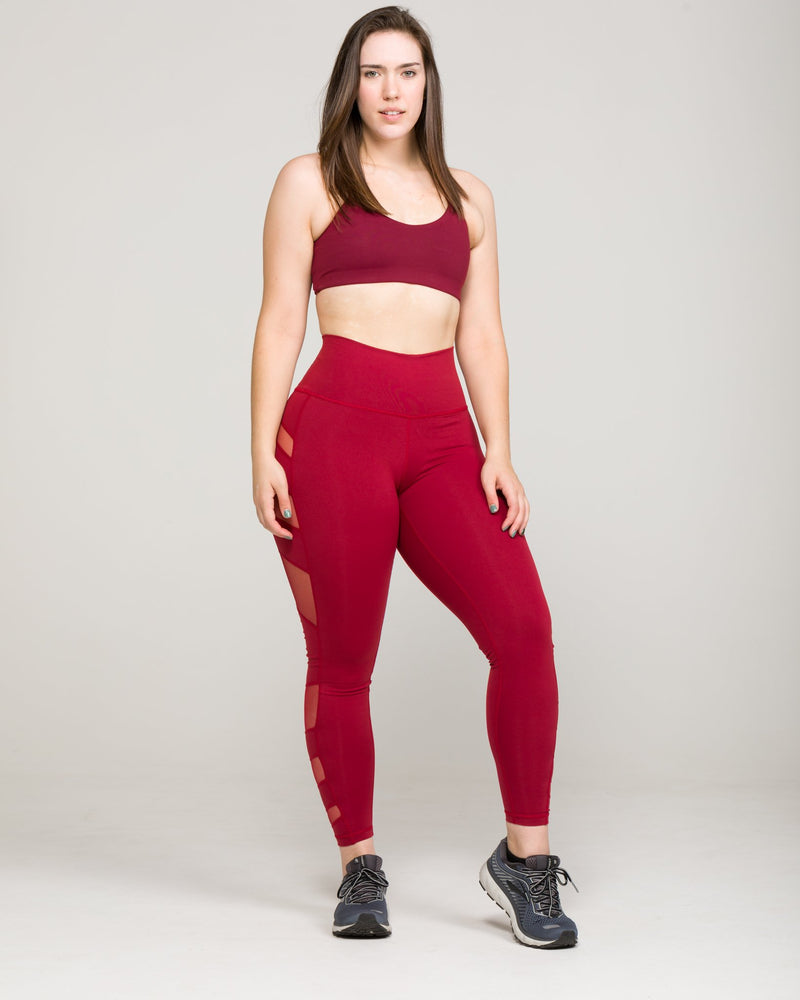 ELEVATE High-Waisted Legging Burgundy