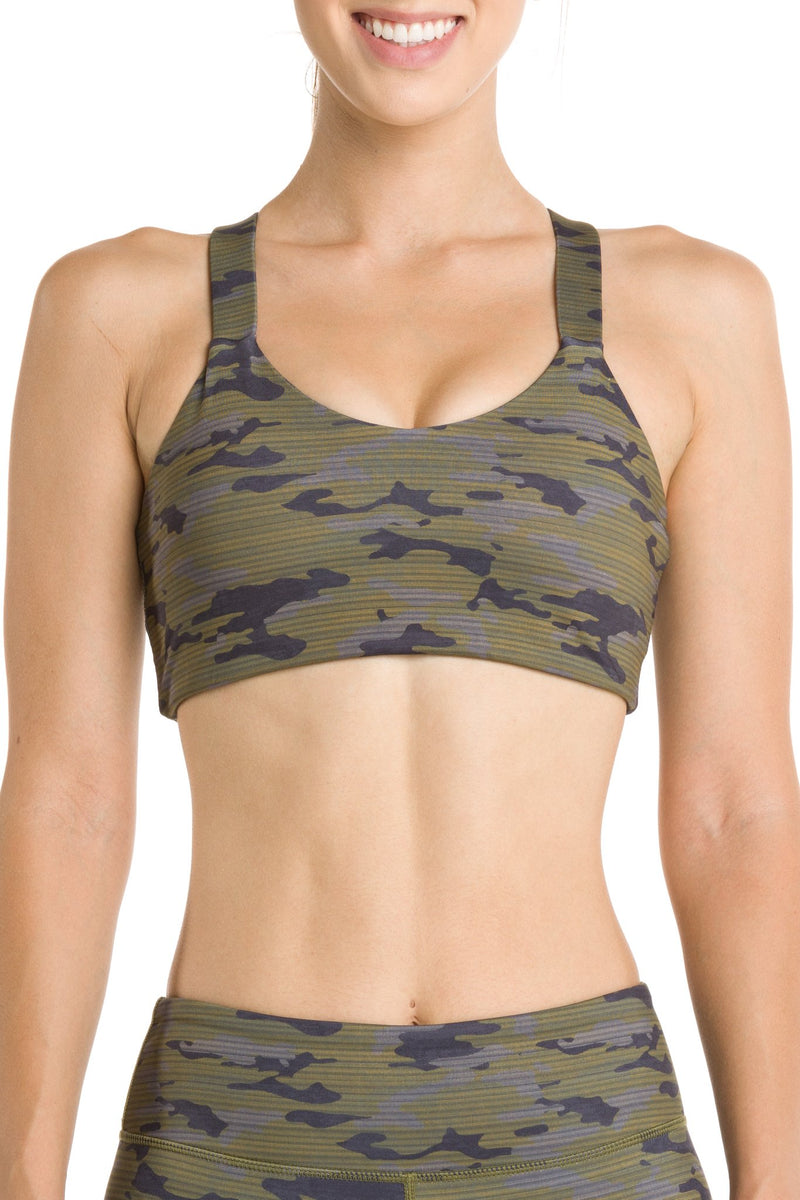 London Sports Bra Camo Tan