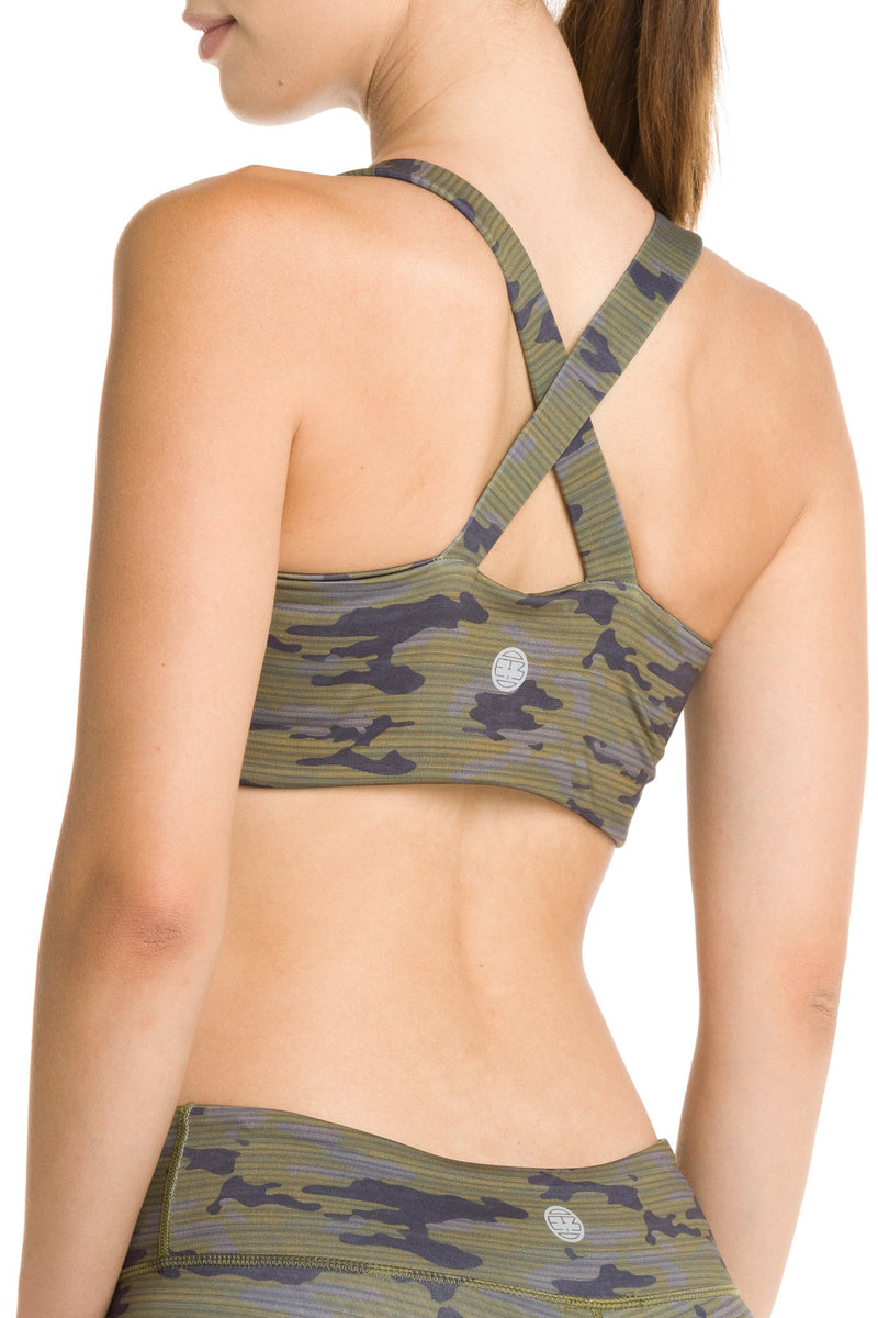 London Sports Bra Camo Tan