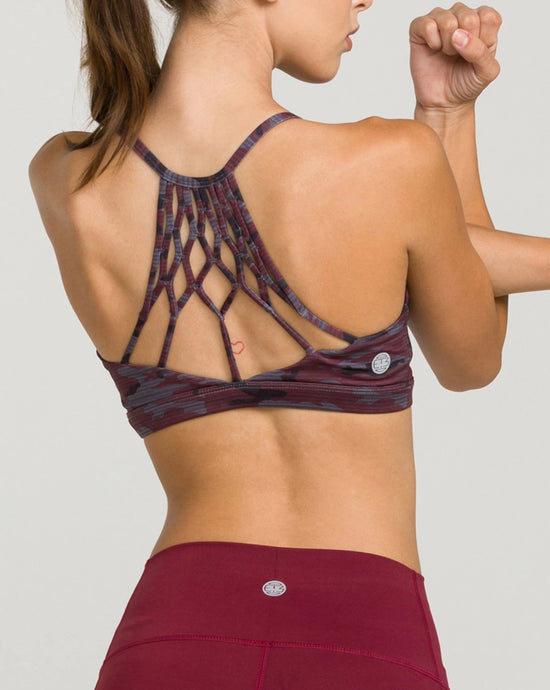 Namaste Sports Bra Camo Maroon