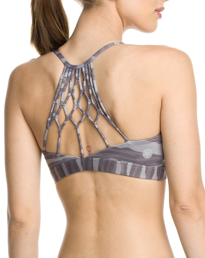 Namaste Sports Bra Zebra Love Smoke