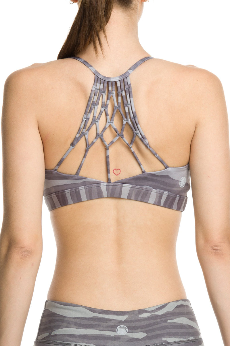 Namaste Sports Bra Zebra Love Smoke