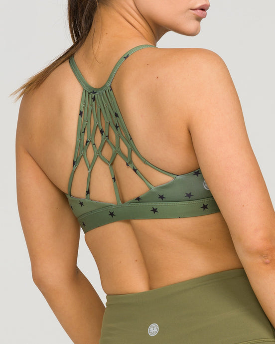 Namaste Sports Bra Stars Army